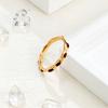 Einfacher Geometrischer Tropfring Damen Nischen Design High-End Ring, Titanstahl Galvanisierung Unregelmäßige Accessoires