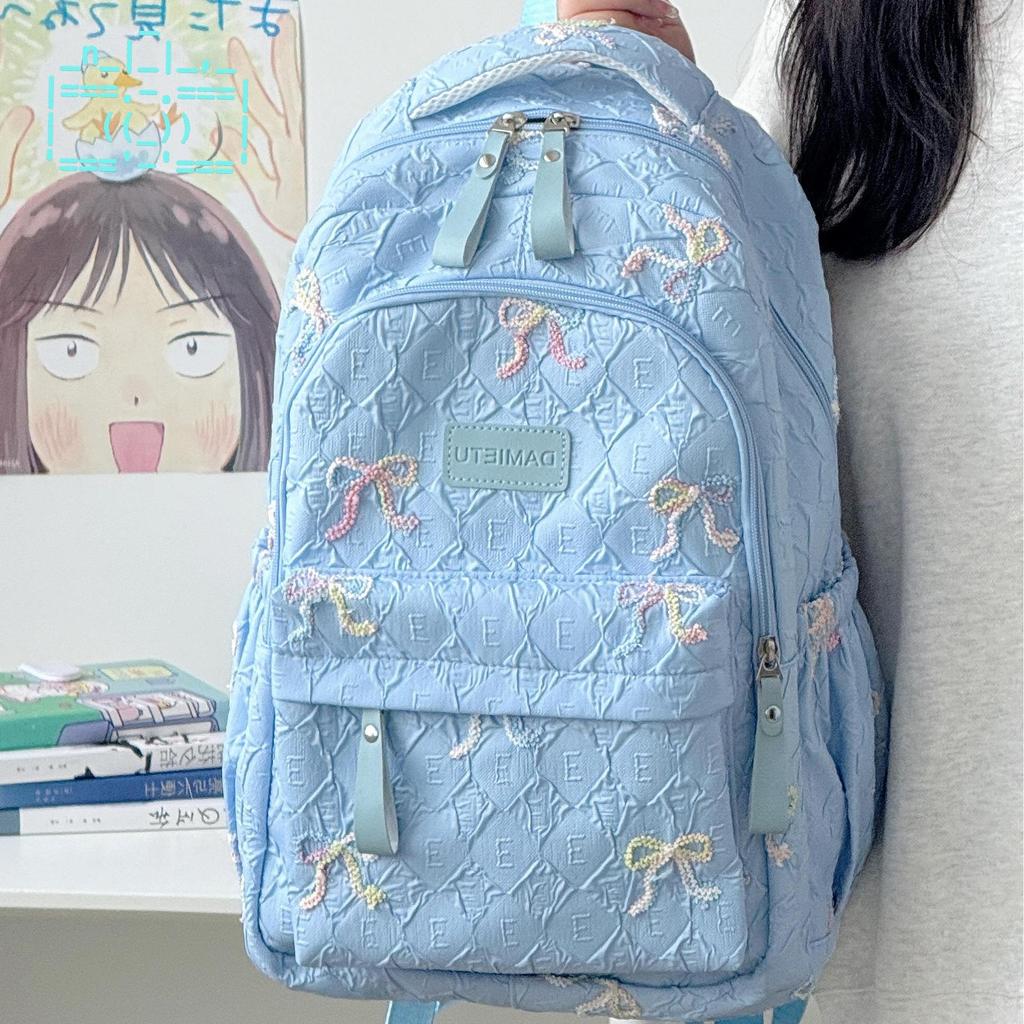 High-value schoolbag female niche design college student high school student backpack Japanese versatile large-capacity girl schoolbag