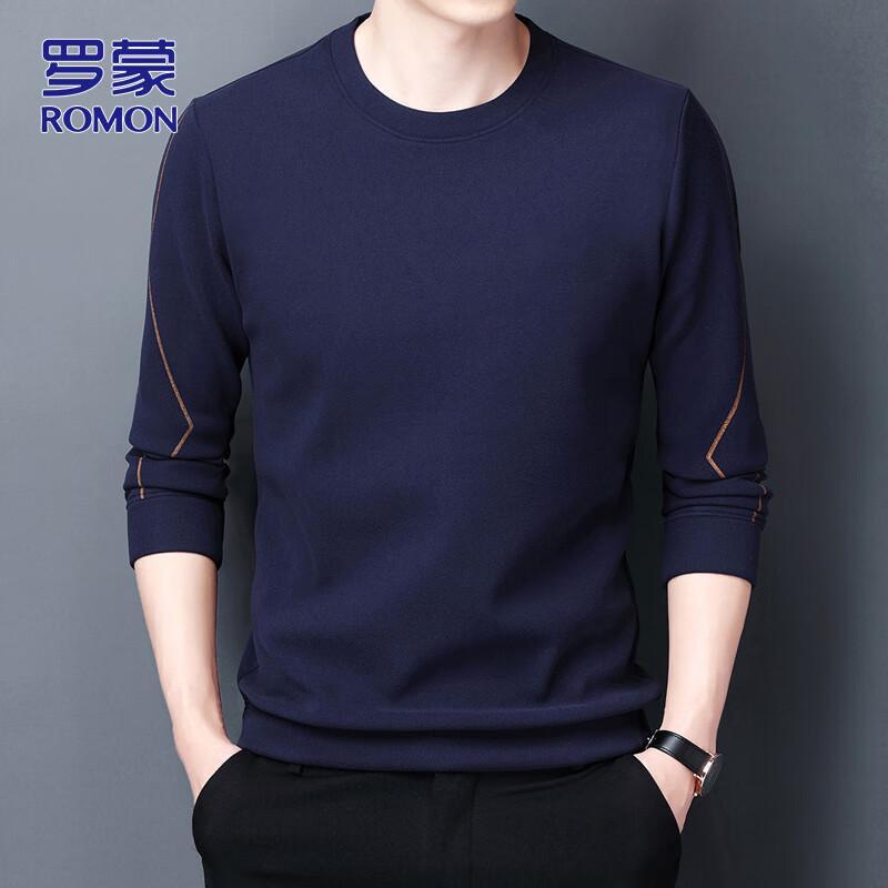 ROMON Men's Autumn/Winter Long Sleeve Crewneck Sweatshirt