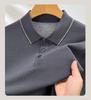 [Sharp and Colorful Edge] [Mulberry Silk Cool Feeling] Men's Business and Leisure Collar Short Sleeve