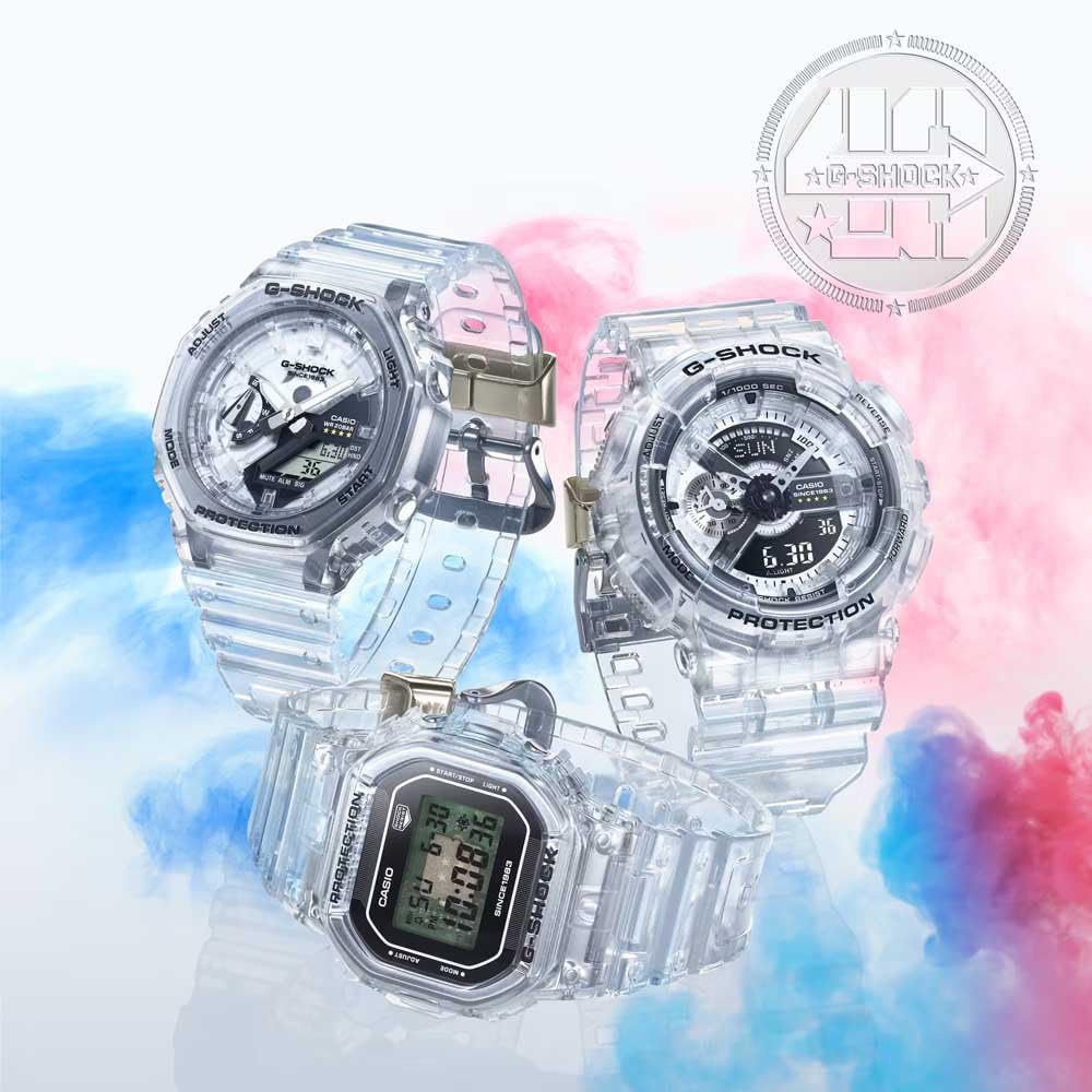 CASIO Clear Remix 40th Anniversary Edition Digital Watch with Bracelet G-Shock DW-5040RX-7ER Direct from Japan