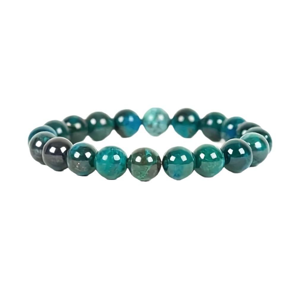 Festive Gifts 8Mm Chrysocolla Beaded Bracelet Earthy Fashion Jewelry For Men And Women Daily Wear Simple Versatile Accessory