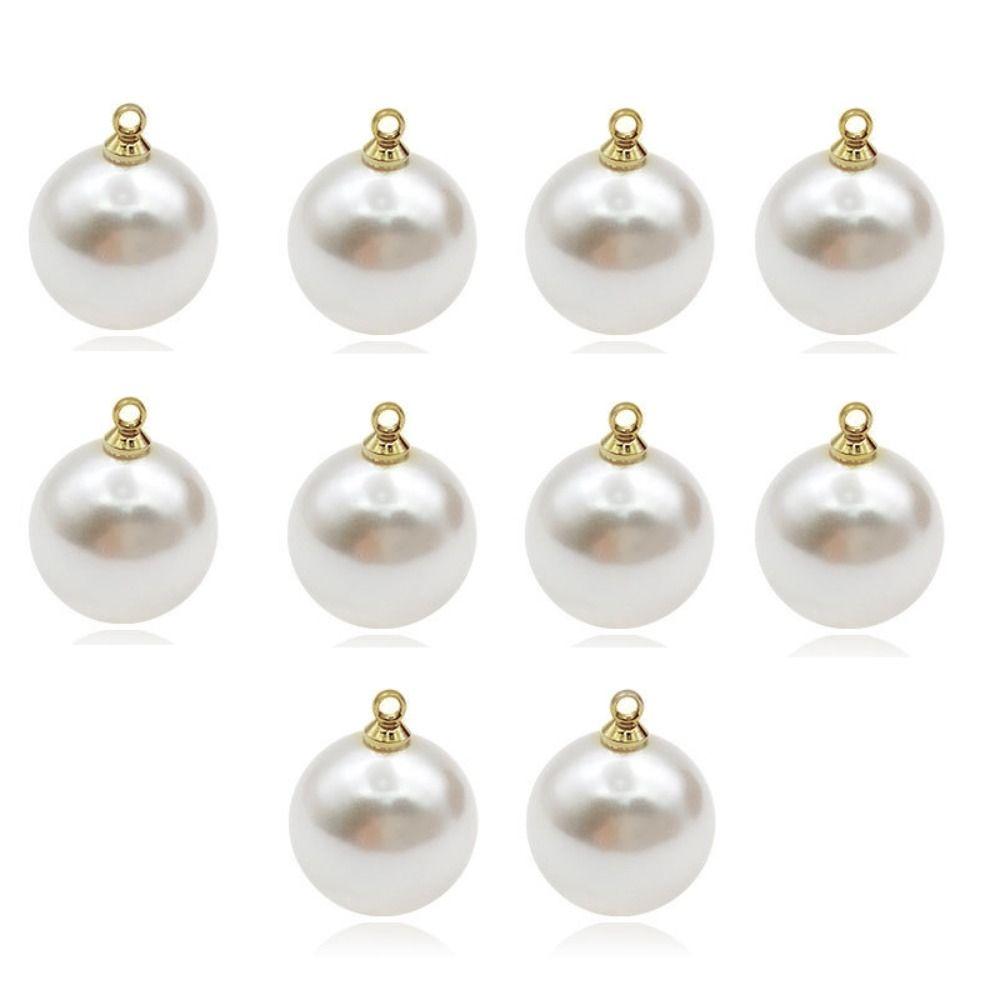 10PCS Handmade Imitation Pearl Clothes Decor DIY Dangle Earrings Pendant  Zipper