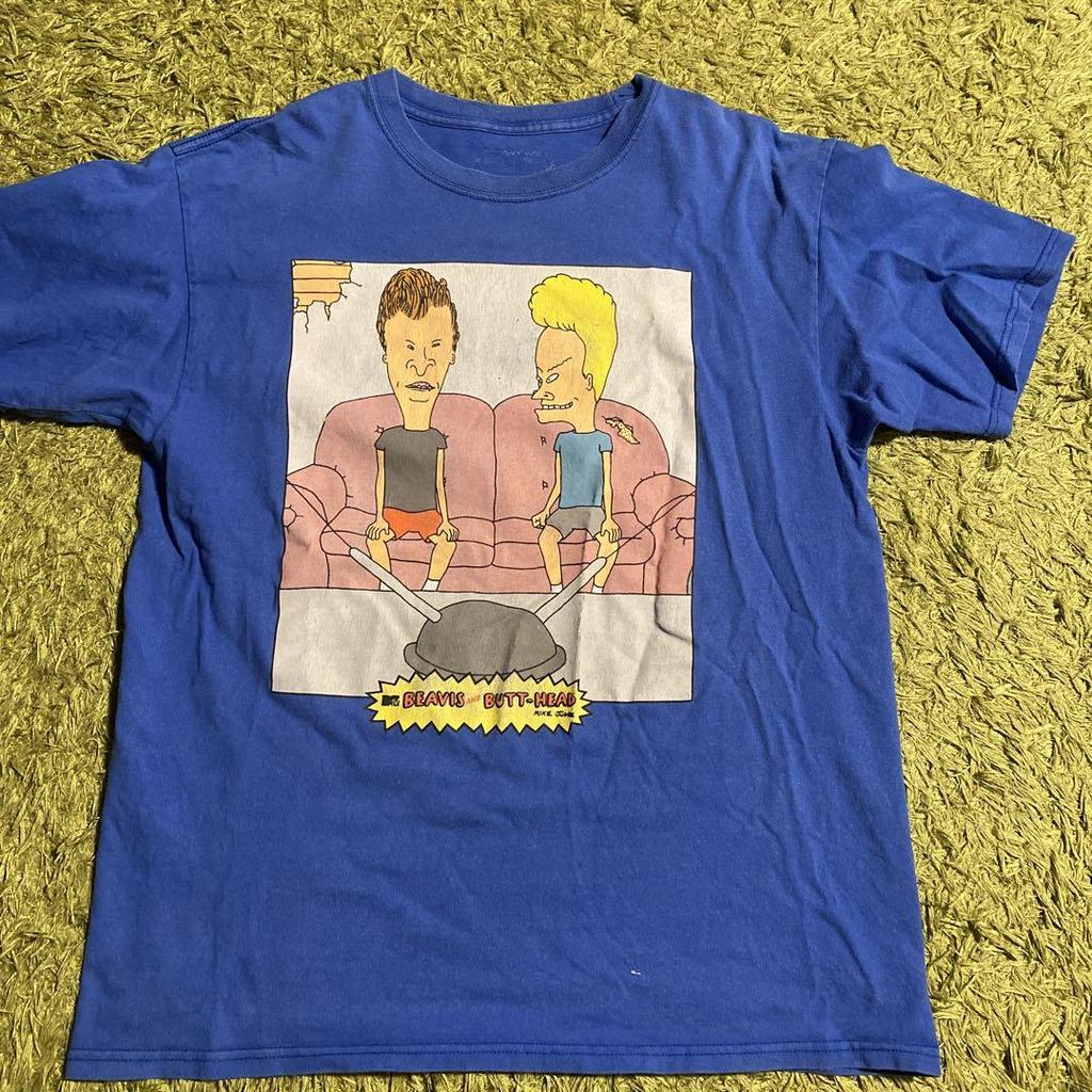 [USED] Butt-Head T-shirt, blue, anime t-shirt
