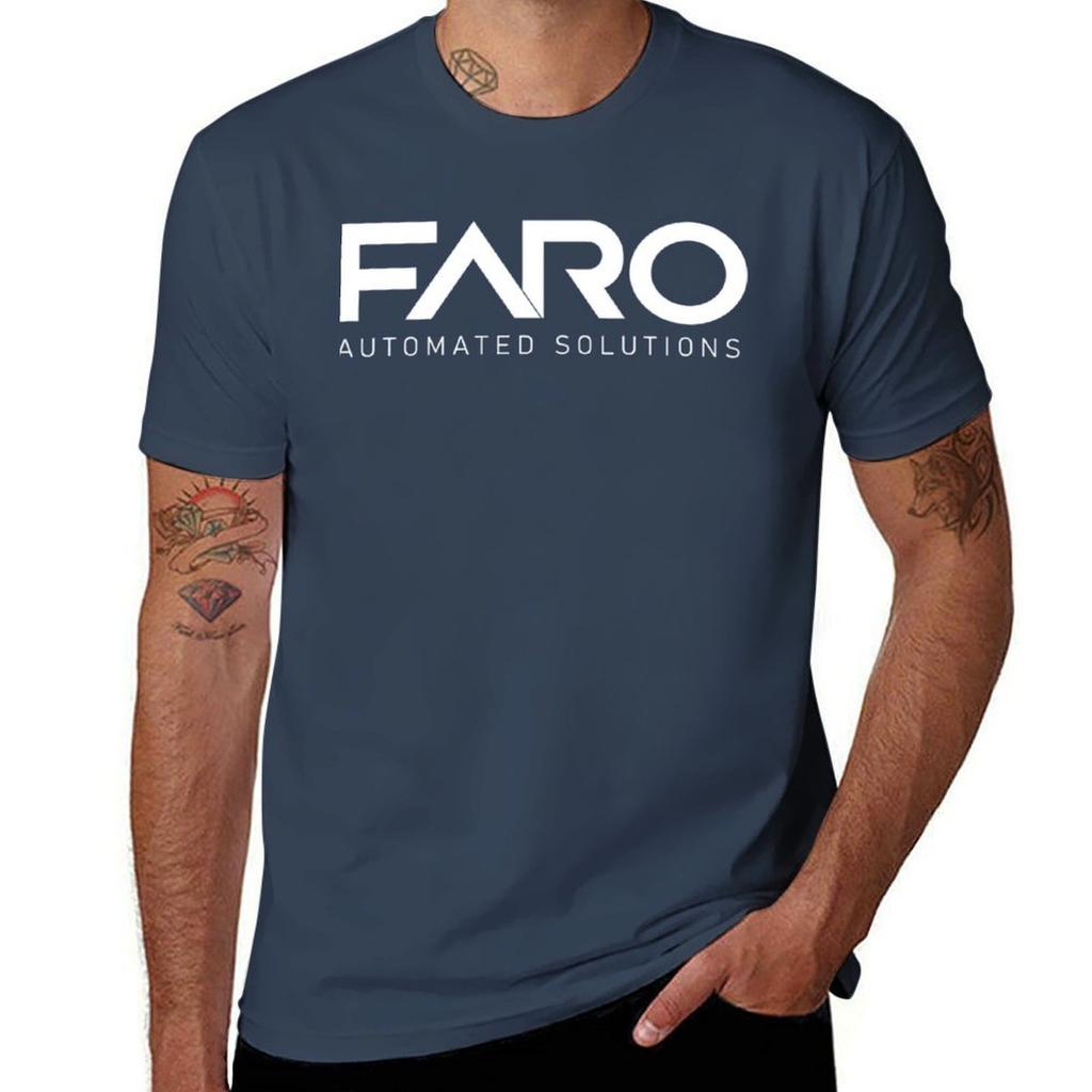 Faro Automated Solutions Logo Classic T-Shirt Man T Shirts Cotton T Shirt Man Luxury T-Shirt