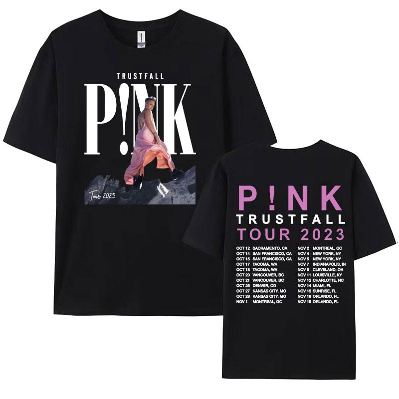 Pnk Pink Singer Summer Carnival 2024 Festival WORLD Tour Tee Shirt Womens Men Clothing Aesthetics Oversized Tshirt Streetwear