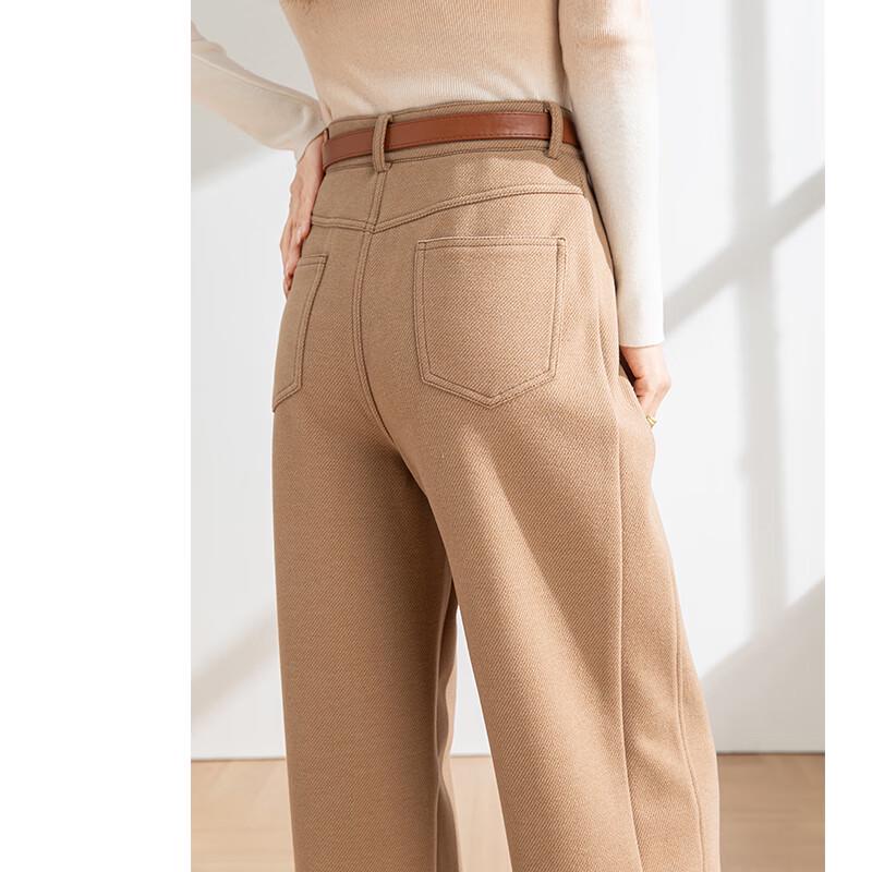 Fanzhen Women's High-Waist Wool Blend Harem Pants