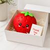Portable Stress Reliever Cartoon Strawberry Relief Toy Giant Squeeze Fake Safe Toy Fruit Sensory Fidget for Home Office School Adult