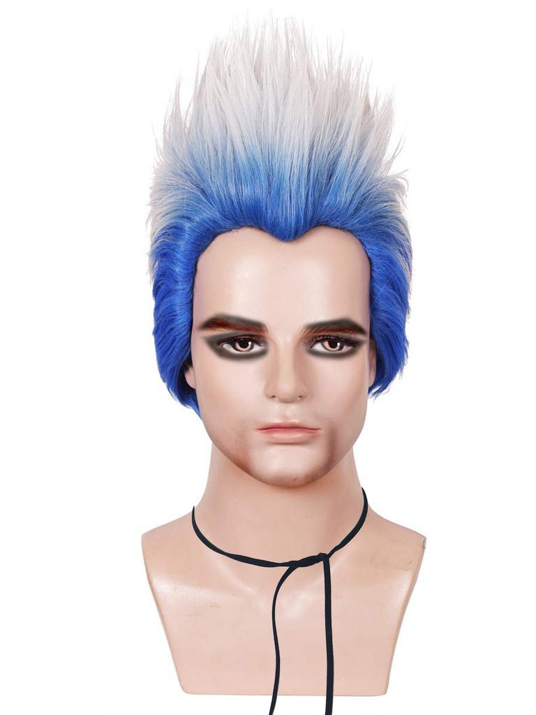 Synthetic Universal Anime Cosplay Wigs, Heat Resistant Wigs, Spiky Layered Short Straight Hair Wigs for Party Halloween Wig