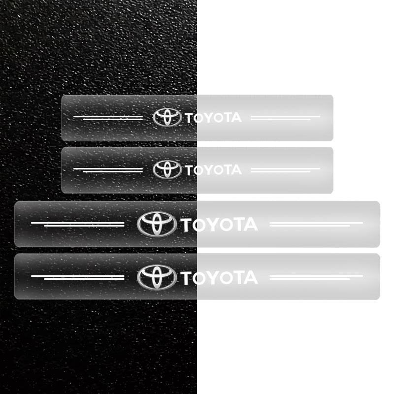 

Наклейка на порог автомобиля Защитная пленка от царапин Прозрачная для Toyota TRD Prado Aqua Hilux Rav4 Camry Prius TRD Venza GR 4pcs TOYOTA