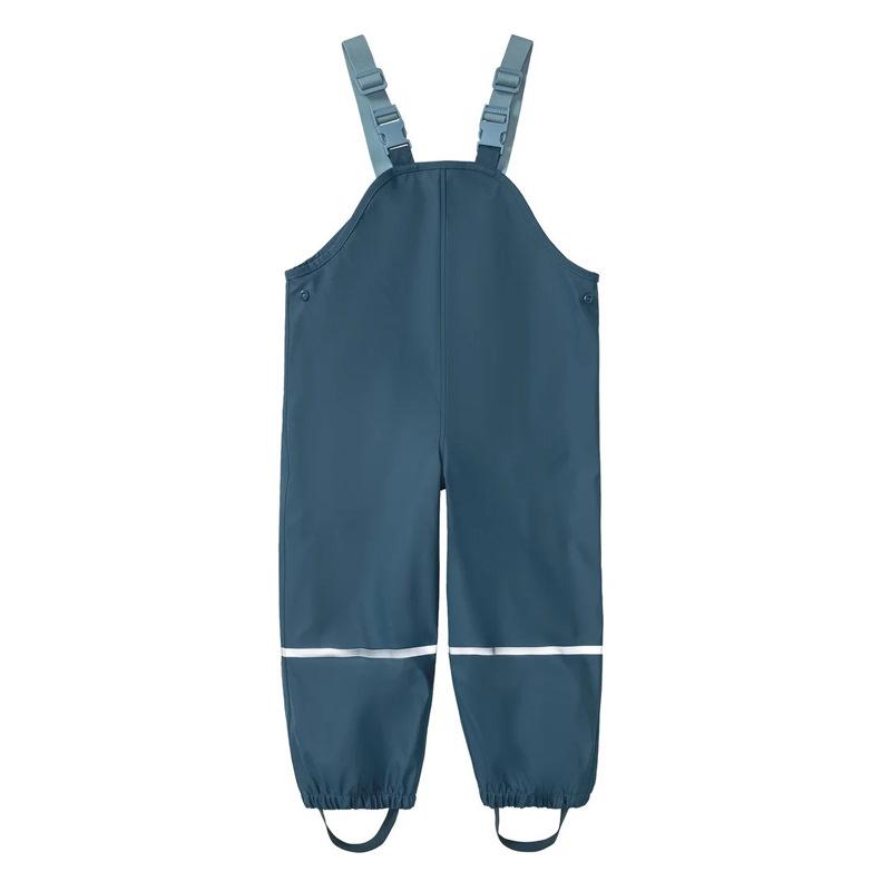 Kids' Fleece-Lined Waterproof Rain Pants – Unisex Bibs for Toddlers and Kindergarteners