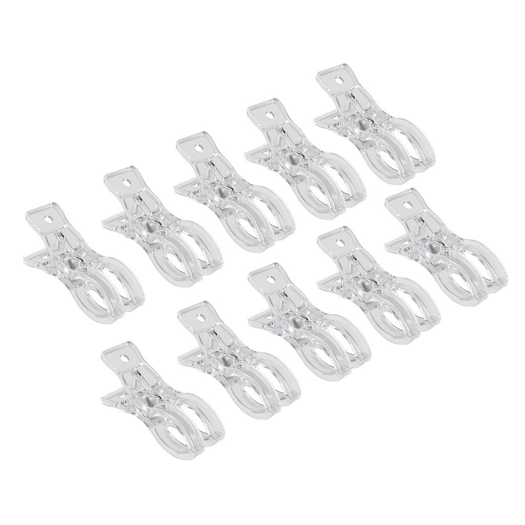 10pcs 8.89cm Balloon Arch Clips - Heavy Duty Transparent, Ergonomic Handle, Multi-Use