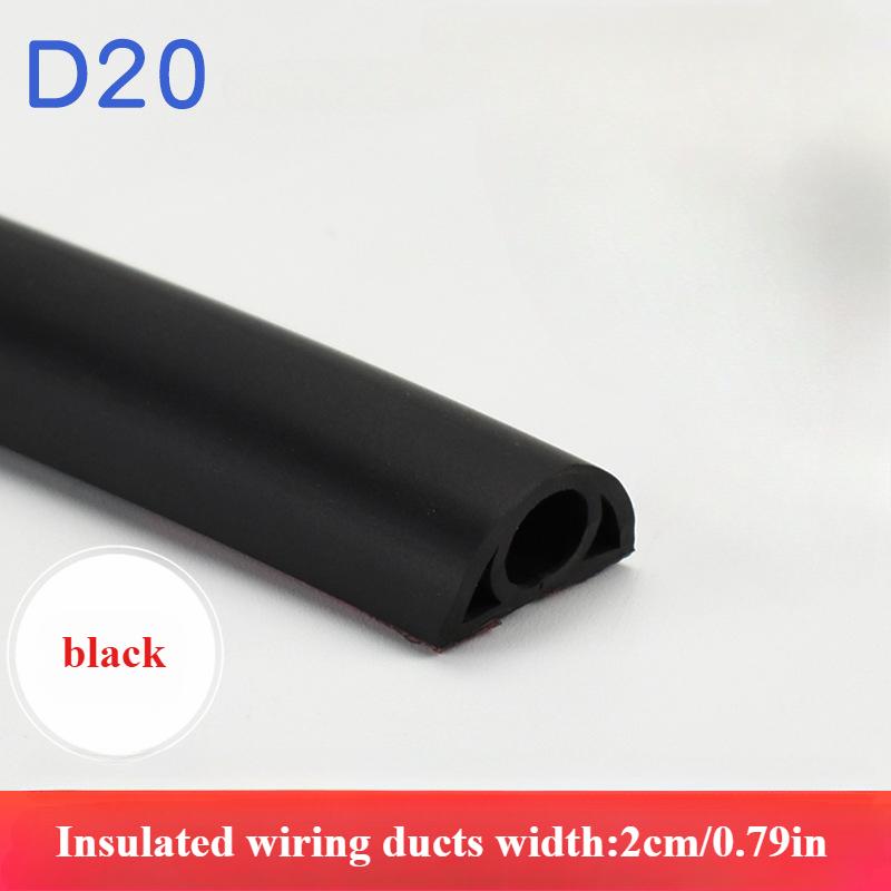 1PC 1M/3M Floor Cord Cover Extension Wiring Duct Protector Power Cable Protector Covers Practical Wire Organizer Cord Protector 1m чёрный