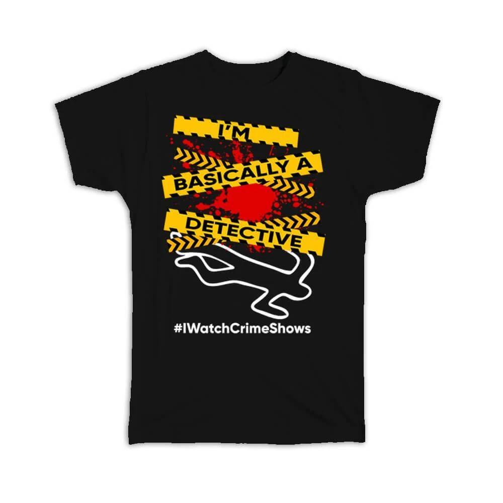 

Gift T-Shirt : Funny Detective Sign Humor Art Print Crime Shows Investigation 4XL