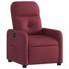 Electric Recliner Chair Wine Red Fabric
