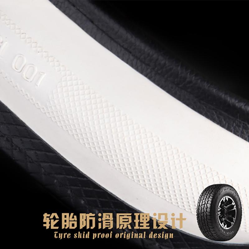 Kohlefaser +Echtleder Auto Lenkradabdeckung Rutschfest Für Tesla Model 3 2016 2018 Autozubehör