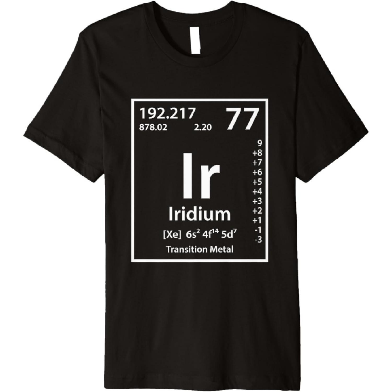 Футболка с Периодической таблицей элементов Иридий S