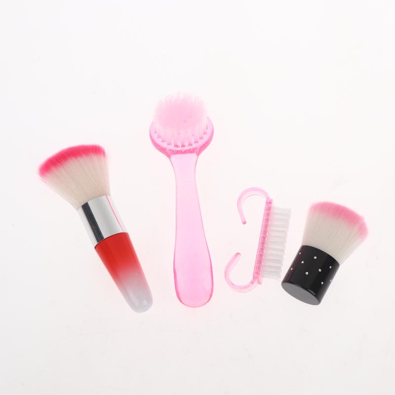 4Pcs Handle Grip Nail Brush Fingernail Scrub Cleaning Nail Brushes Cleaner Nail Scrubber Bulk For Men Women