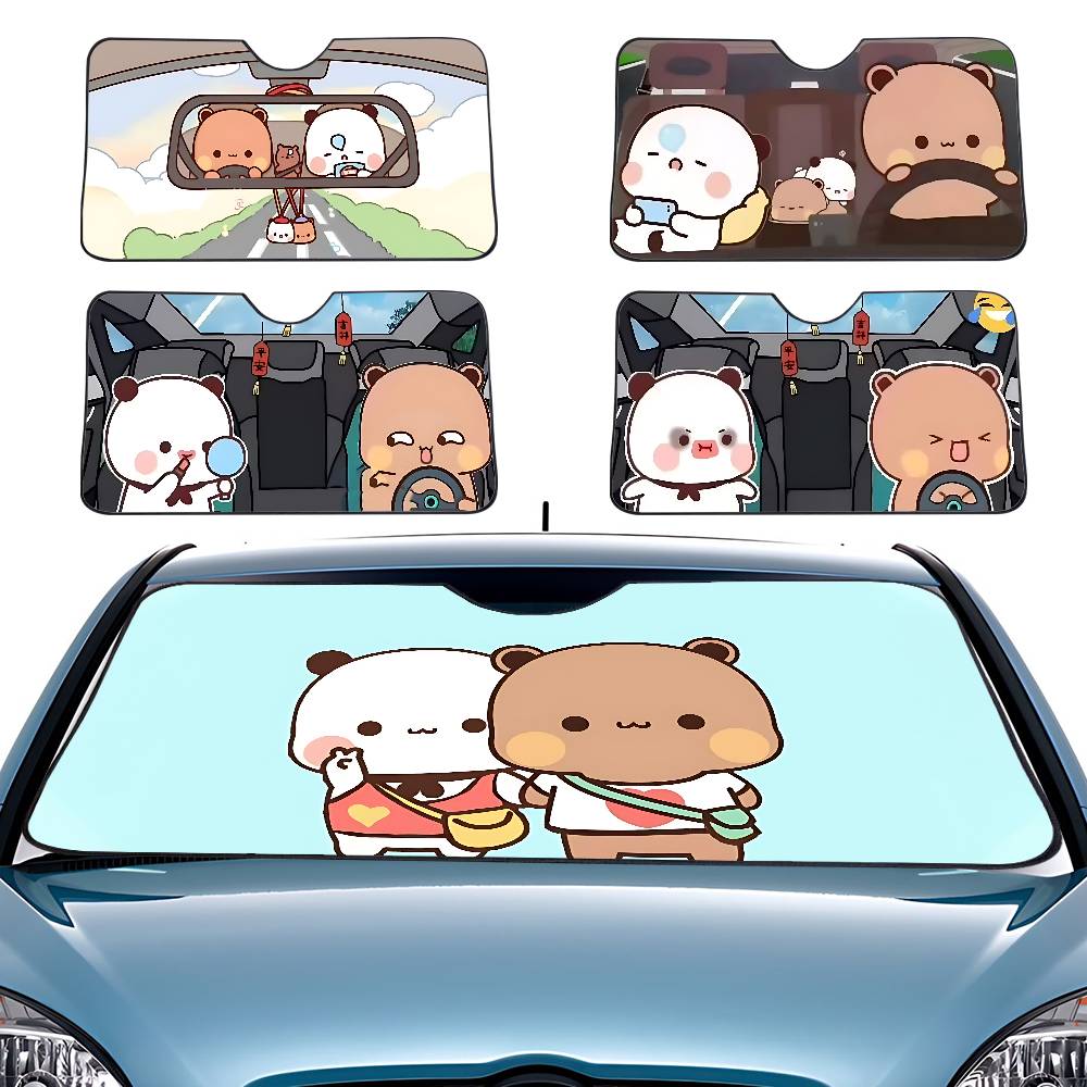 Bubu Dudu Car SunShade Windscreen Front Window Visor 70x130cm Sun Visor Solar Protect Plaid Gift Novelty Car