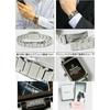 FG-1205-5 Men's and L-1201-1 Women's Crystal Pair Watch Black White Solar Movement 10 ATM Water Resistant