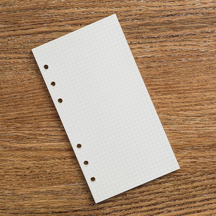 A6 40Sheets Loose Leaf Notebook Refill Spiral Binder Inner Page Grid Blank Line Diary Agenda PlannerSchool Stationery