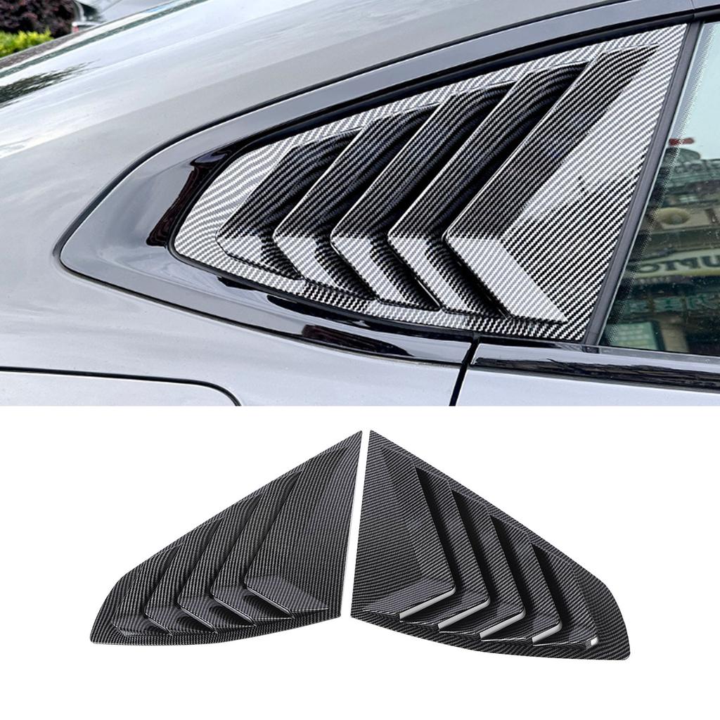 2PCS Rear Side Window Louvers Racing     Vent Scoop Shades Cover Blinds for 4 Series  6 Gran   2020 to 2024