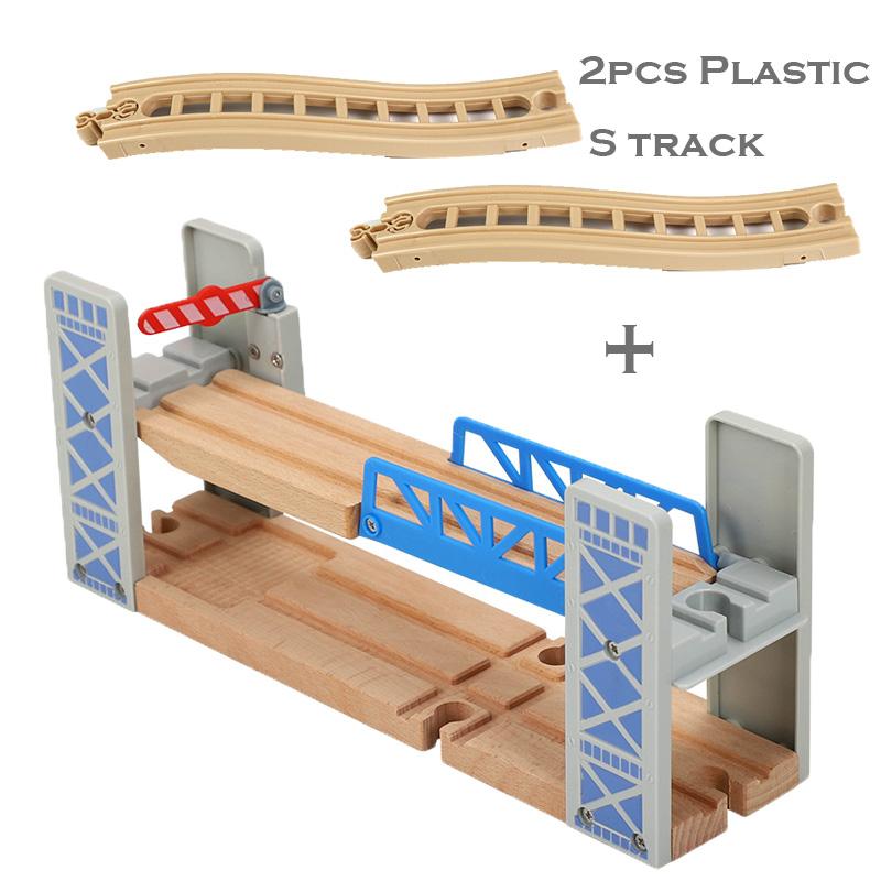 Hochwertiger Holz-Hochwertiger Zug Hochwertige Schienen Hochwertige Eisenbahn Spielsets Sammlungsset Hochwertiger Holz-Hochwertiger Doppel