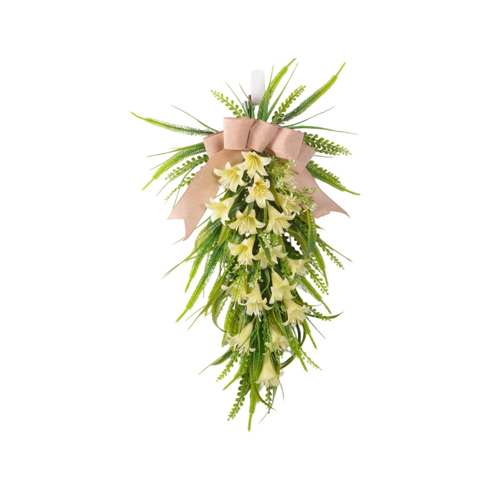

60cm Artificial Flower Arrangement Bouquet Wall Hanging, Artificial Morning Decoration For Home Front Door, Wall Decor, Wedding Ornament One Size