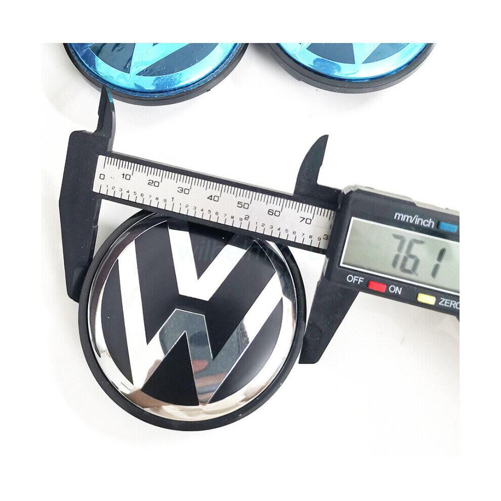 4 peças de Calotas Centrais de Roda VW 76mm Para Touareg Antigo