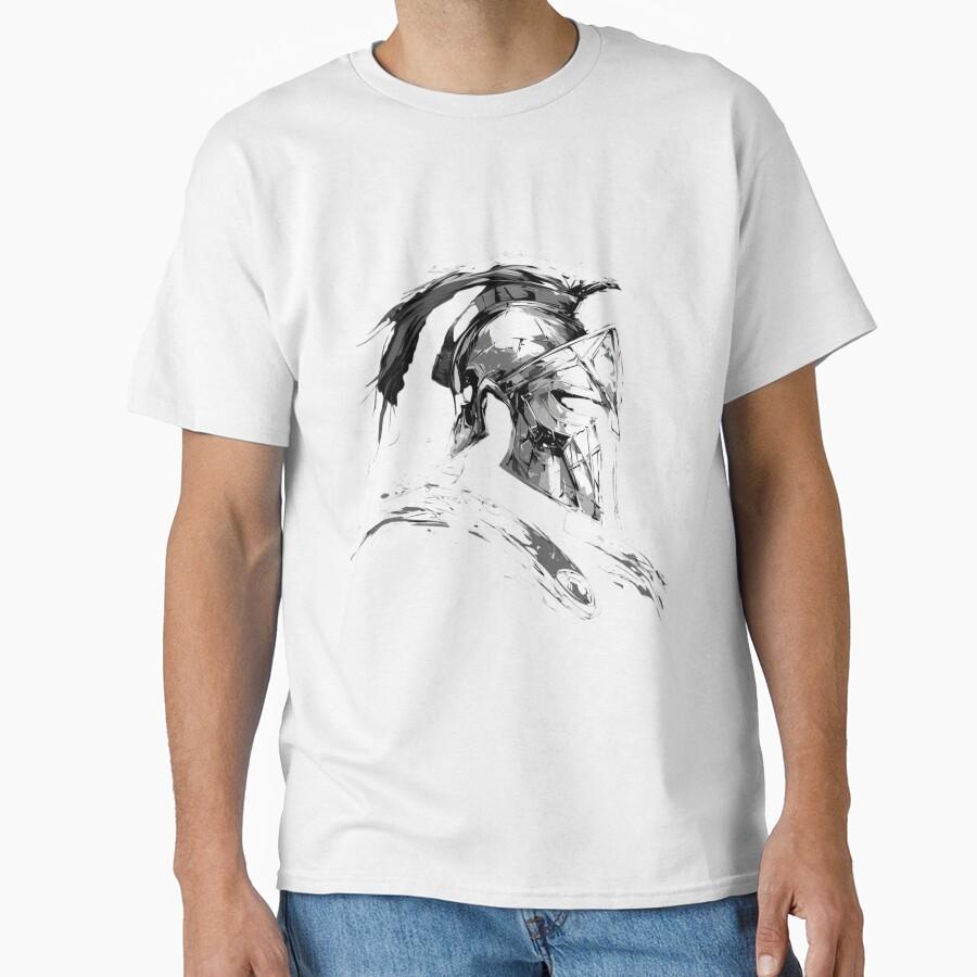 Spartan warrior helmet ancient greece this is sparta T Shirt for men Large size Adult tops S-6XL