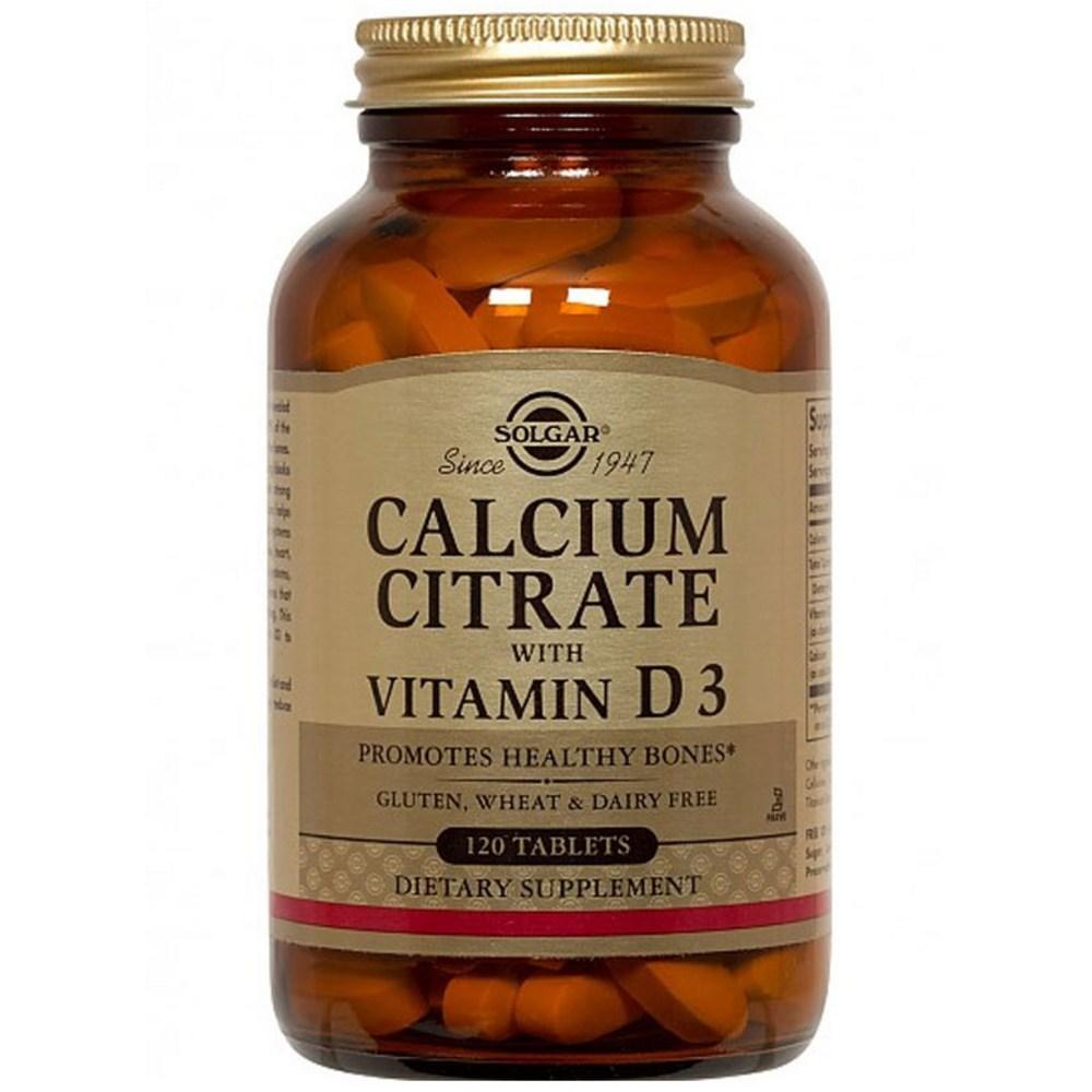 Solgar Calciumcitraat Tabletten met Vitamine D3 120 Tabletten 1 Stuks