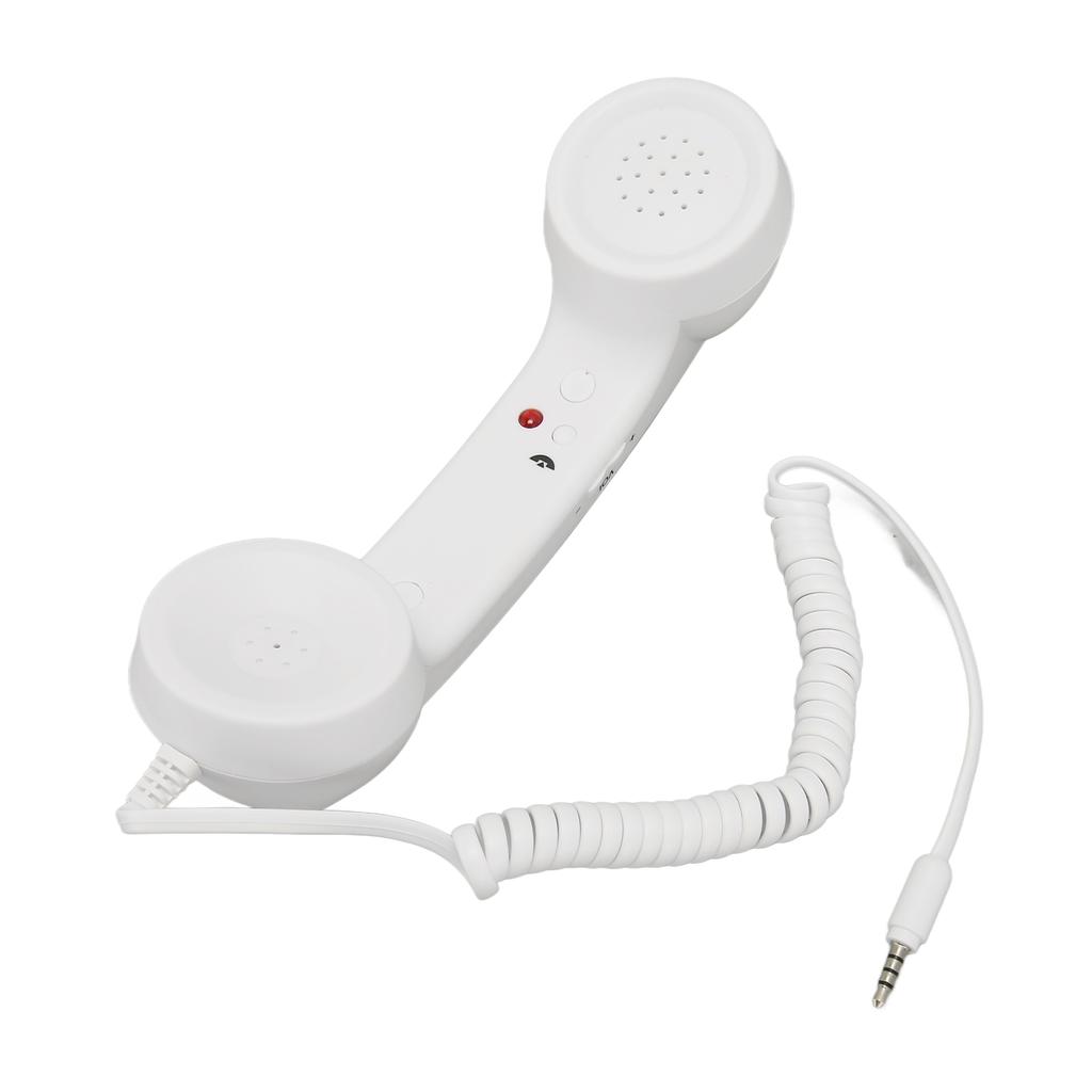 Cell Phone Handset 3.5mm Plug Retro Radiation Proof Wired Telephone Handset Receiver for Smartphone Computer