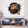 3D Lion Wall Hanging Creative Home Decor Art Tapestry for Living Room Bedroom Background Wall Decoration