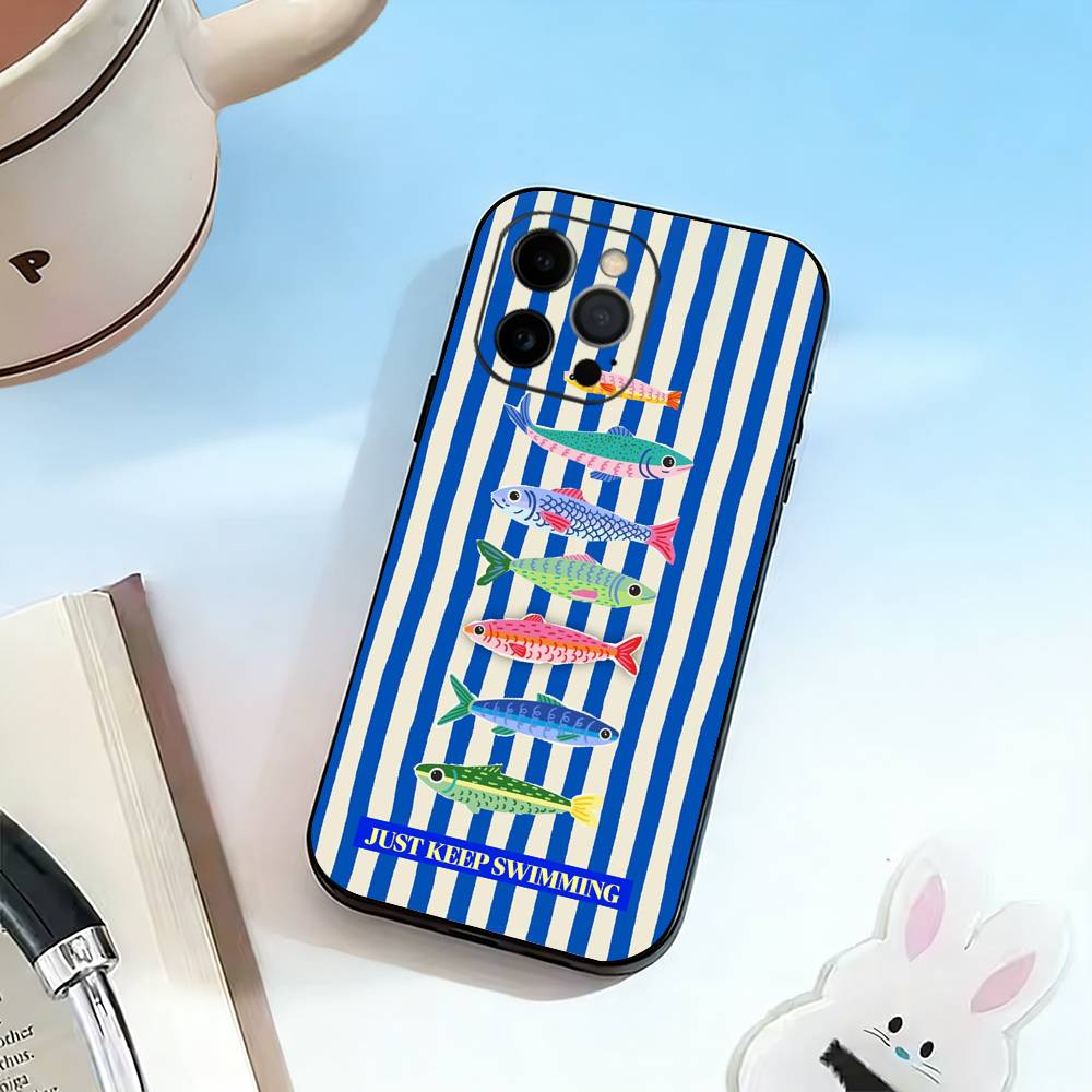 Sardine  Phone Case Silicone Soft For IPhone 17 16 15 14 13 12 11 X XR Plus Pro Max Plus