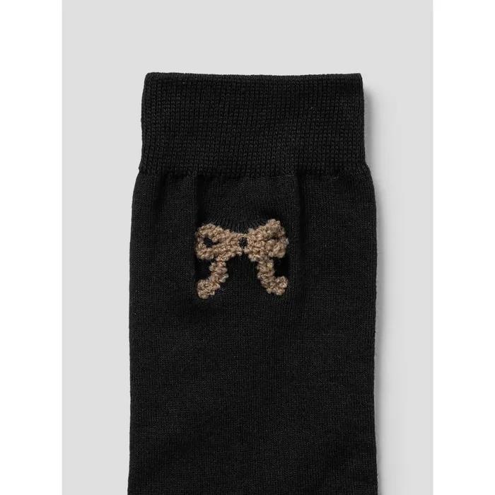 [8 Seconds] Boucle Ribbon Point Socks Black (3567KTAME5)