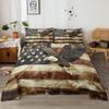 Vintage Eagle 4-Piece Bed Sheet Set, Including 1 Flat Sheet, 1 Extra-Large Flat Sheet, 2 Pillowcases Traditional Culture, Faith