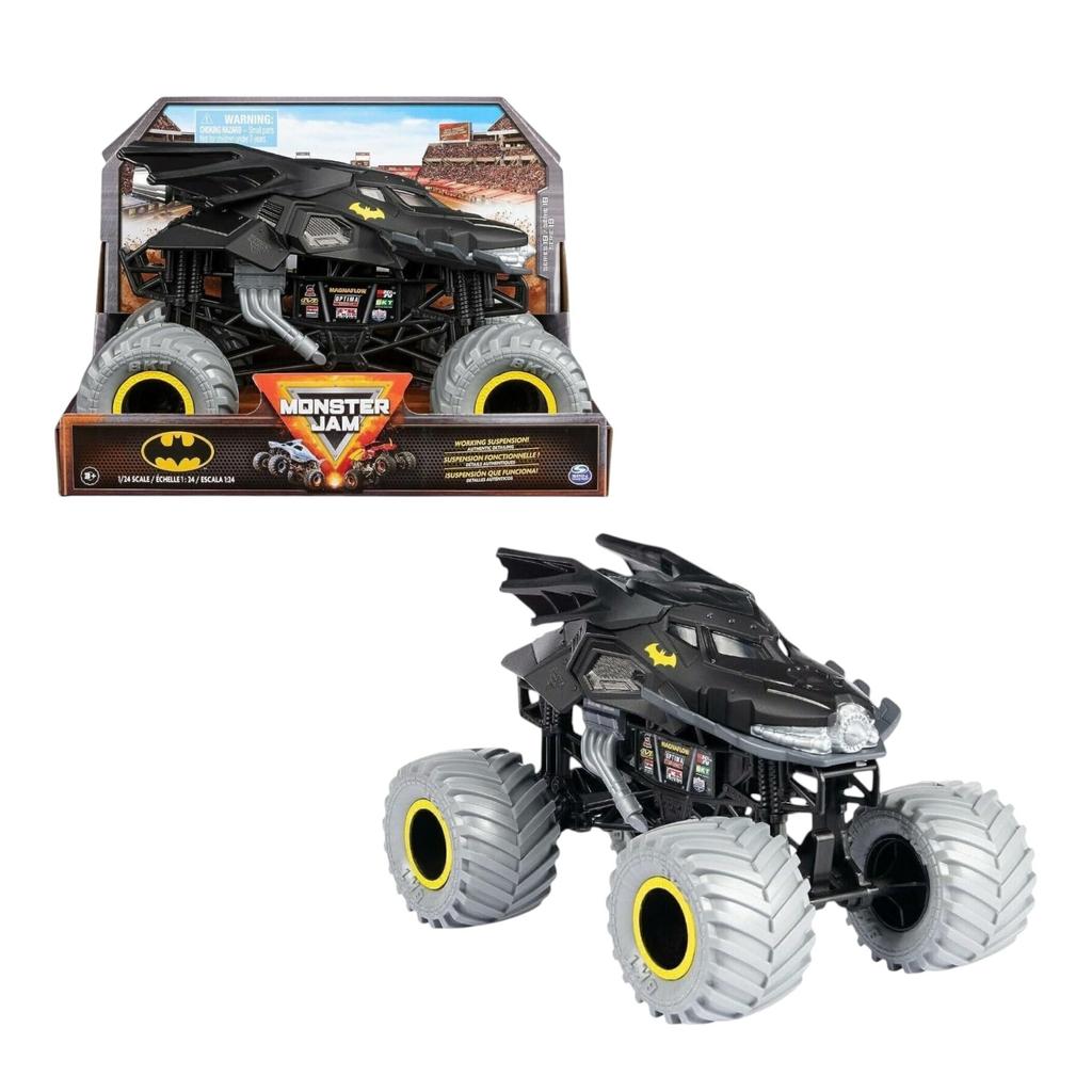 Oficiální Monster Jam 1:Die-cast monster truck v měřítku 24 (Série 19 Batman Stříbrné pneumatiky)