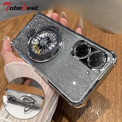 Gyro Phone Holder Case For Xiaomi Redmi A5 A3 A1 Turbo 4 3 Pro Fundas Glitter Shockproof Plating Phone Cover