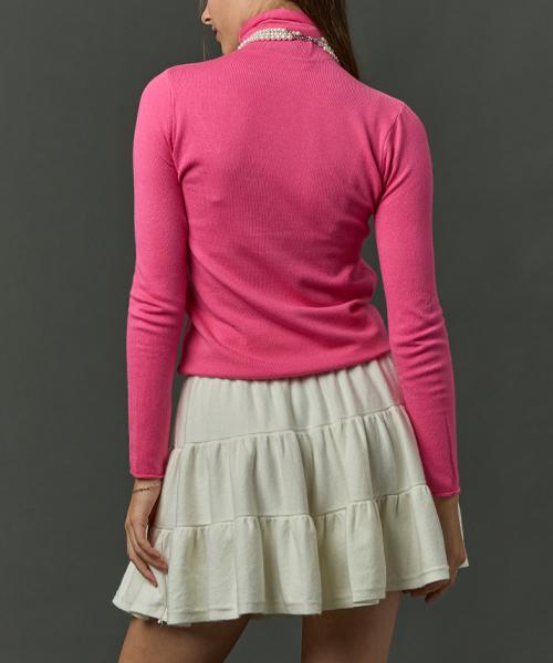 Sitipabjeu [Cp] Winter Cozy Warm Inner Knit Turtleneck [Pink]
