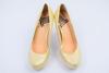 Made in Japan LANVIN Pumps Heel 25.0 Women Beige(USED)
