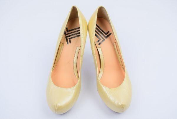 Made in Japan LANVIN Pumps Heel 25.0 Women Beige(USED)