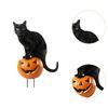 Halloweenowy palik ogrodowy dekoracja zewnętrzna ozdoba kreatywny metalowy znak Halloweenowy na podwórko dekoracyjny na ścieżkę chodnik gospodarstwo
