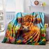 Cow In Flower Field Blanket Flannel Blanket Throw Blanket Sofa Cover Blanket Soft Premium Blanket Picnic Blanket Tv Blanket Gifts