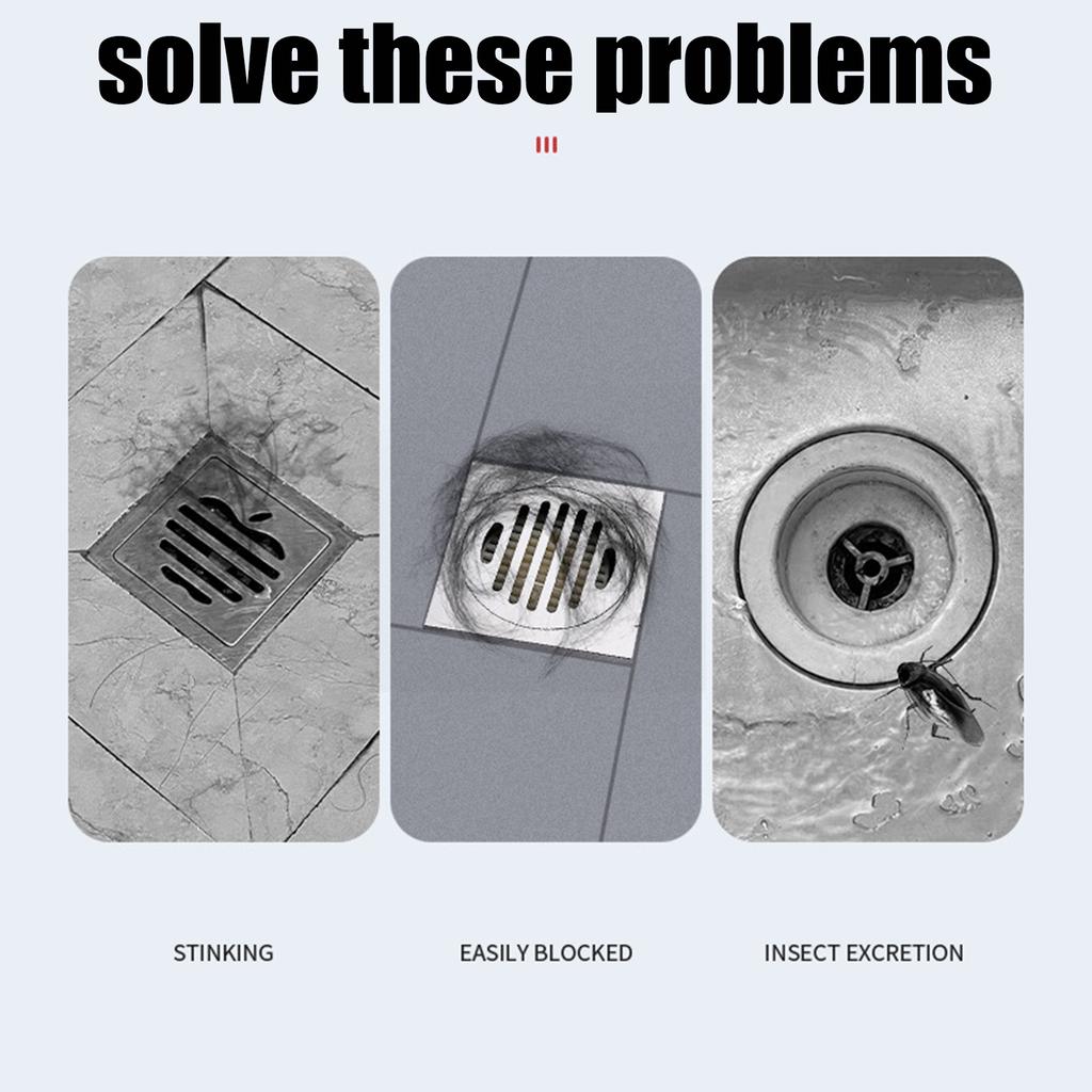 (Gray) Anti Clogging Silicone Drain Cover