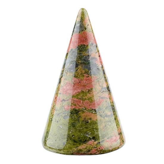 

Crystal Cone Ring Holder Natural Stone Ring Stand Cone Shape Jewelry Display Stand for Retailer Home Storage Display G