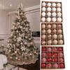 16pcs 6cm Christmas Hanging Balls Shatterproof Xmas Tree Ornaments Holiday Festival Decor