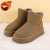 Woman Shoes Padded Snow Boots for Women Elegant With Medium Heels Plus Warm Winter Waterproof Non Slip Comfortable 2024 Novelty