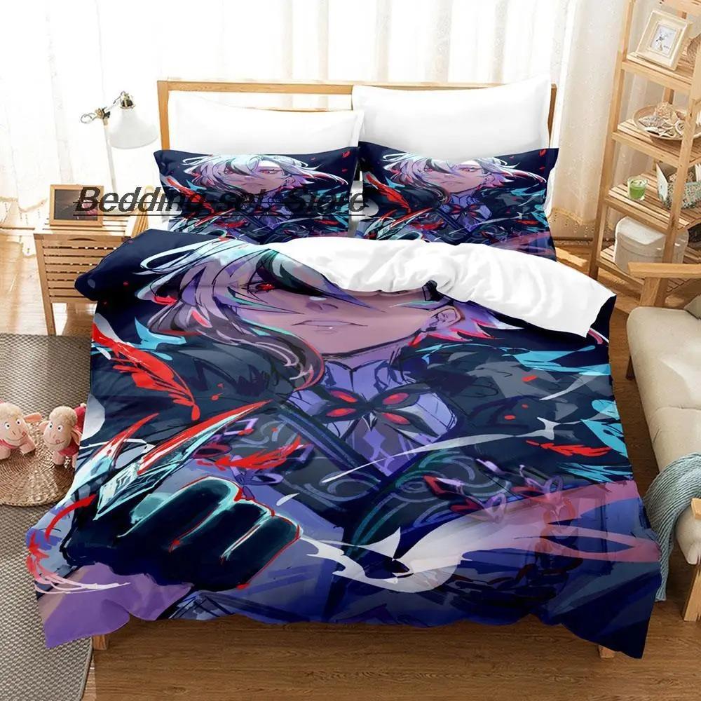 Comfortable Anime Print Bedding Set With Duvet Cover And Pillowcases Single Twin Full Queen King Sizes For All Ages