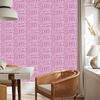 Polynesian Geometric Pattern Wallpaper Purple and Powder Pink 50x1000