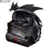 Resin Black Dragon Jewelry Box Gothic Storage Ring Holder Trinket Case Home Table Decor For Teens Women Halloween Birthday Gift